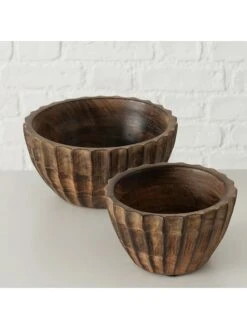 2-delige Set: Schalen "Joaca" Bruin -Boltze boltze 2 delige set schalen joaca bruin 2