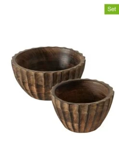 2-delige Set: Schalen "Joaca" Bruin