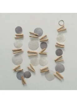 2-delige Set: Slingers "Nerida" Crème/grijs - (L)180 Cm -Boltze boltze 2 delige set slingers nerida creme grijs l 180 cm 2