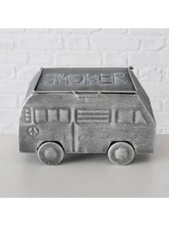 2-delige Set: Stormasbakken "Moby" Zwart/zilverkleurig - (B)21 X (H)14 Cm -Boltze boltze 2 delige set stormasbakken moby zwart zilverkleurig b 21 x h 14 cm 2