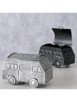 2-delige Set: Stormasbakken "Moby" Zwart/zilverkleurig - (B)21 X (H)14 Cm -Boltze boltze 2 delige set stormasbakken moby zwart zilverkleurig b 21 x h 14 cm 5