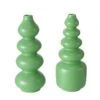 2-delige Set: Vazen "Brunila" Groen - (H)30 Cm