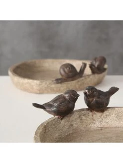 2-delige Set: Vogeldrinkbakken "Lubin" Lichtbruin - (H)6 X Ø 21 Cm -Boltze boltze 2 delige set vogeldrinkbakken lubin lichtbruin h 6 x o 21 cm 3