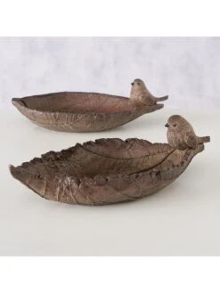 2-delige Set: Vogeldrinkbakken "Mirena" Bruin - (B) 25 Cm -Boltze boltze 2 delige set vogeldrinkbakken mirena bruin b 25 cm 5