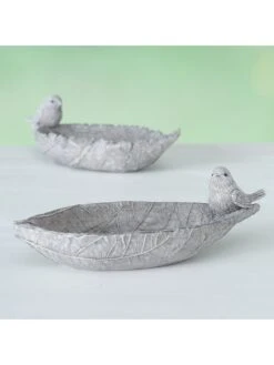 2-delige Set: Vogeldrinkbakken "Mirena" Grijs - (B) 25 Cm -Boltze boltze 2 delige set vogeldrinkbakken mirena grijs b 25 cm 3