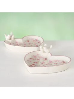 2-delige Set: Vogeldrinkbakken "Rosella" Wit/roze - Ø 27 Cm -Boltze boltze 2 delige set vogeldrinkbakken rosella wit roze o 27 cm 2