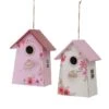 2-delige Set: Vogelhuisjes "Rosella" Lichtroze/wit - (B)15 X (H)21 X (D)12 Cm -Boltze boltze 2 delige set vogelhuisjes rosella lichtroze wit b 15 x h 21 x d 12 cm