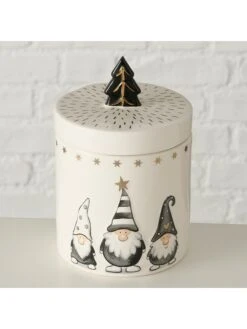 2-delige Set: Voorraaddozen "Jörgen" Crème/zwart - (H)17 X Ø 11 Cm -Boltze boltze 2 delige set voorraaddozen jorgen creme zwart h 17 x o 11 cm 2