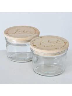 2-delige Set: Voorraadglazen Lichtbruin - 500 Ml -Boltze boltze 2 delige set voorraadglazen lichtbruin 500 ml 3