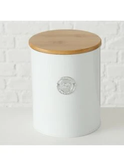 2-delige Set: Voorraadpotten "Homa" Wit -Boltze boltze 2 delige set voorraadpotten homa wit 2