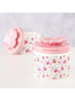 2-delige Set: Voorraadpotten "Melina" Lichtroze - (H)10 X Ø 10 Cm -Boltze boltze 2 delige set voorraadpotten melina lichtroze h 10 x o 10 cm 2