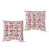 2-delige Set: Zitkussens "Melina" Roze - (L)40 X (B)40 Cm