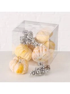 2x 9-delige Set: Decoratieve Figuren Grijs/geel - (B)6 X (H)7 Cm -Boltze boltze 2x 9 delige set decoratieve figuren grijs geel b 6 x h 7 cm 2