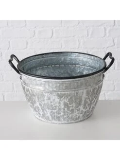 3-delige Set: Bloempotten "Adelia" Grijs -Boltze boltze 3 delige set bloempotten adelia grijs 3