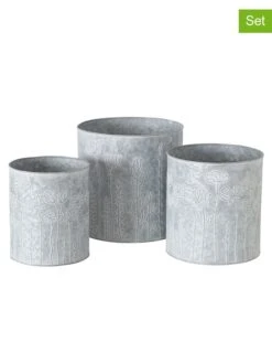 3-delige Set: Bloempotten "Bloma" Lichtblauw