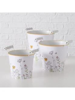 3-delige Set: Bloempotten "Kamilla" Wit -Boltze boltze 3 delige set bloempotten kamilla wit 1