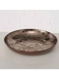 3-delige Set: Decoratieve Borden "Rustique" Goudkleurig -Boltze boltze 3 delige set decoratieve borden rustique goudkleurig 3