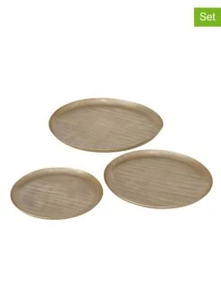 3-delige Set: Decoratieve Borden "Sango" Goudkleurig