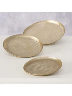 3-delige Set: Decoratieve Borden "Sango" Goudkleurig -Boltze boltze 3 delige set decoratieve borden sango goudkleurig 6