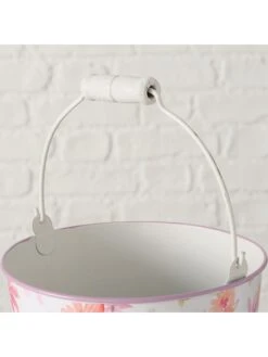 3-delige Set: Decoratieve Emmers "Rosella" Wit/lichtroze -Boltze boltze 3 delige set decoratieve emmers rosella wit lichtroze 2