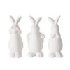 3-delige Set: Decoratieve Figuren "Hoppy" Wit - (H)15 Cm -Boltze boltze 3 delige set decoratieve figuren hoppy wit h 15 cm