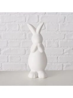 3-delige Set: Decoratieve Figuren "Hoppy" Wit - (H)15 Cm -Boltze boltze 3 delige set decoratieve figuren hoppy wit h 15 cm 3