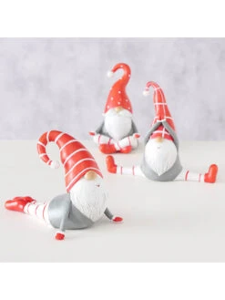 3-delige Set: Decoratieve Figuren "Lucky" Grijs/rood - (B)20 X (H)16 X (D)11 Cm -Boltze boltze 3 delige set decoratieve figuren lucky grijs rood b 20 x h 16 x d 11 cm 7