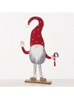 3-delige Set: Decoratieve Figuren "Lucky" Rood/grijs - (H)51 Cm -Boltze boltze 3 delige set decoratieve figuren lucky rood grijs h 51 cm 3