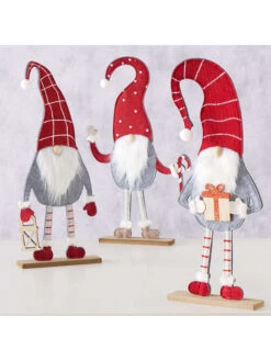 3-delige Set: Decoratieve Figuren "Lucky" Rood/grijs - (H)51 Cm -Boltze boltze 3 delige set decoratieve figuren lucky rood grijs h 51 cm 4