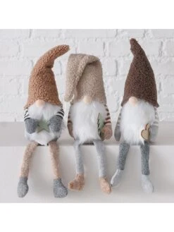 3-delige Set: Decoratieve Figuren Voor Op Een Rand Beige/bruin - (H)35 Cm -Boltze boltze 3 delige set decoratieve figuren voor op een rand beige bruin h 35 cm 1