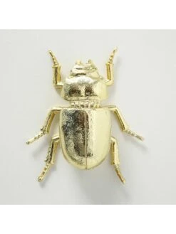 Boltze -Boltze boltze 3 delige set decoratieve figuur kever goudkleurig h 3 5 cm 1