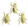 3-delige Set: Decoratieve Figuur "Kever" Goudkleurig - (H)3,5 Cm -Boltze boltze 3 delige set decoratieve figuur kever goudkleurig h 3 5 cm