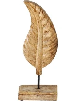 3-delige Set: Decoratieve Objecten "Blad" Naturel - (B)12 X (H)30 X (D)6,5 Cm -Boltze boltze 3 delige set decoratieve objecten blad naturel b 12 x h 30 x d 6 5 cm 3