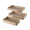 3-delige Set: Dienbladen "Elani" Naturel -Boltze boltze 3 delige set dienbladen elani naturel