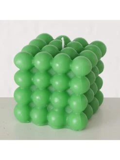 3-delige Set: Kaarsen "Bubble" Roze/groen - (H)7,5 Cm -Boltze boltze 3 delige set kaarsen bubble roze groen h 7 5 cm 2