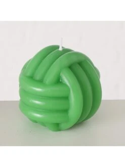 3-delige Set: Kaarsen "Knot" Geel/groen/roze - 3x 250 G -Boltze boltze 3 delige set kaarsen knot geel groen roze 3x 250 g 3