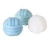 3-delige Set: Kaarsen "Knot" Lichtblauw/wit - 3x 250 G