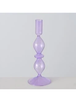 3-delige Set: Kaarshouders "Melony" Paars - (H)24 Cm -Boltze boltze 3 delige set kaarshouders melony paars h 24 cm 3
