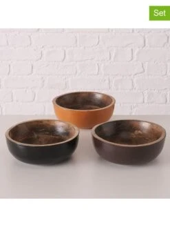 3-delige Set: Kommen "Faern" Bruin - Ø 19 Cm