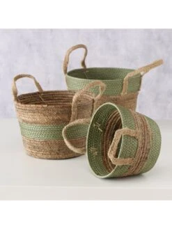 3-delige Set: Manden "Jonala" Lichtbruin/groen -Boltze boltze 3 delige set manden jonala lichtbruin groen 6
