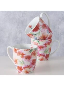 3-delige Set: Mokken "Karella" Roze/wit - 480 Ml -Boltze boltze 3 delige set mokken karella roze wit 480 ml 4