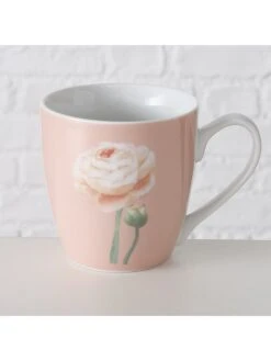 3-delige Set: Mokken "Rania" Lichtroze/abrikooskleurig/groen - 480 Ml -Boltze boltze 3 delige set mokken rania lichtroze abrikooskleurig groen 480 ml 1