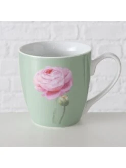 3-delige Set: Mokken "Rania" Lichtroze/abrikooskleurig/groen - 480 Ml -Boltze boltze 3 delige set mokken rania lichtroze abrikooskleurig groen 480 ml 3