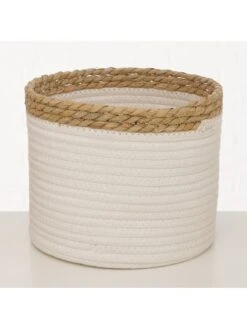 3-delige Set: Opbergmanden "Alisia" Naturel/wit -Boltze boltze 3 delige set opbergmanden alisia naturel wit 2