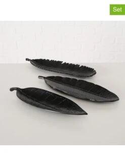 3-delige Set: Schalen "Oakle" Zwart - (L)36 Cm