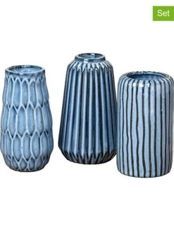 3-delige Set: Vazen "Aquarel" - (H)15 X Ø 9,5 Cm (verrassingsproduct)
