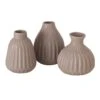 3-delige Set: Vazen "Esko" Grijs - (H)12 Cm -Boltze boltze 3 delige set vazen esko grijs h 12 cm
