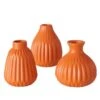 3-delige Set: Vazen "Esko" Oranje - (H)12 Cm -Boltze boltze 3 delige set vazen esko oranje h 12 cm