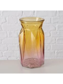 3-delige Set: Vazen "Shady" Paars/geel - (H)15 X Ø 9 Cm -Boltze boltze 3 delige set vazen shady paars geel h 15 x o 9 cm 3