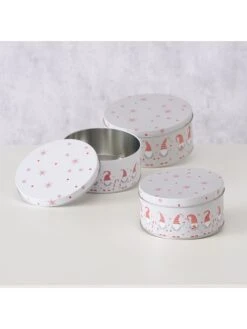 3-delige Set: Voorraaddozen "Lucky" Wit -Boltze boltze 3 delige set voorraaddozen lucky wit 2